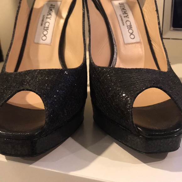 Jimmy Choo sparkly sling back heels - Picture 3 of 8
